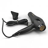 Фен професійний для волосся з насадкою GEMEI GM-1763 2200 Вт чорний (GM-1763), фото 4