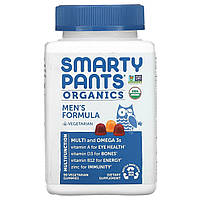 SmartyPants, органическая формула для мужчин, малина, апельсин и вишня, 90 вегетарианских жевательных конфет в