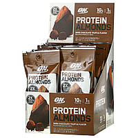 Optimum Nutrition, миндаль в протеиновой оболочке, темный шоколад и трюфель, 12 пакетов по 43г (1,5 унции) в
