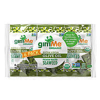 GimMe, премиальные жареные морские водоросли, нерафинированное оливковое масло высшего качества, 6 пакетиков в