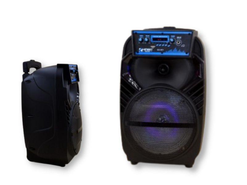 Автономна акустична система XPRO QS-801 валіза 30Вт, USB, SD, FM радіо, Bluetooth, 1 мікрофон, ДК чорна (QS-801 ), фото 1