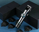 Професійна бездротова машинка для стрижки волосся та бороди VGR V-256 Чорний (V-256_1116), фото 8