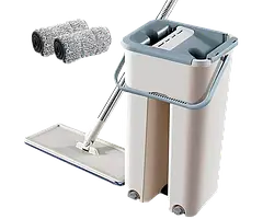 Швабра зі складною ручкою та системою віджиму Scratch Cleaning Mop + відро + 2 насадки з мікрофібри (ZHM-500_344)