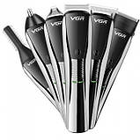 Машинка для стрижки VGR V-029 акумуляторна бездротова з насадками, фото 2