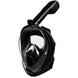 Маска для підводного плавання, маска для снорклінгу XPRO.Breath Black, фото 2