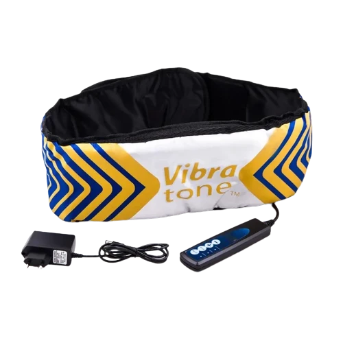 Антицелюлітний масажний пояс з 5 рівнями інтенсивності Vibro Tone білий (VibroTone_418)