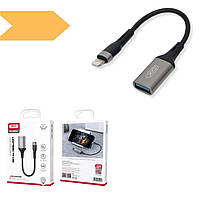 Перехідник XPRO  OTG XO NB201 USB - Lightning Чорний (MAW-44146_223)