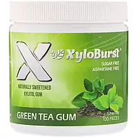 Xyloburst, Жевательная резинка с ксилитом, зеленый чай, 100 штук, 5,29 унц. (150 г) (Discontinued Item) в