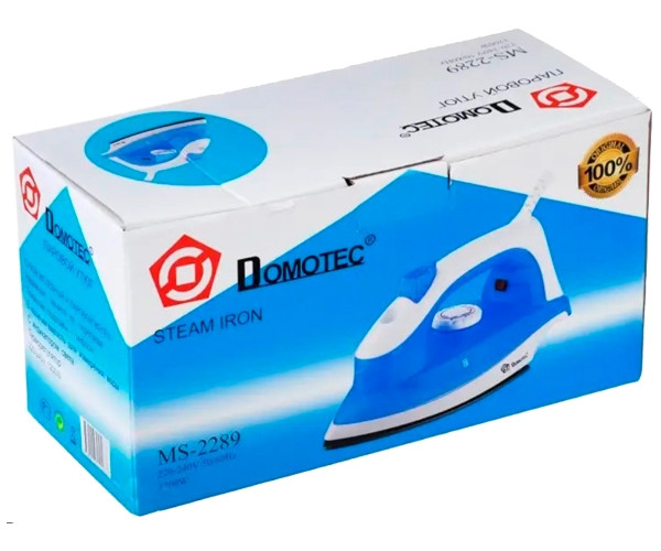 Праска парова з тефлоновим покриттям Domotec MS-2289 синій 1200W (MS 2289_268), фото 1