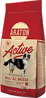 Полноценный сухой корм для взрослых активных собак всех пород ARATON ACTIVE All Breeds 15кг