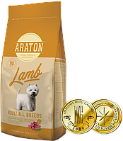 Полноценный сухой корм для взрослых собак с ягнятиной ARATON LAMB Adult All Breeds 15кг