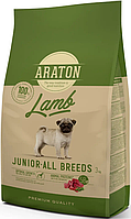 Полноценной сухой корм для молодых собак с ягнятинком и рисом ARATON LAMB Junior All Breeds 3кг