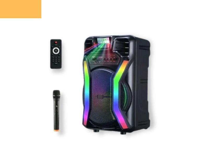 Портативна колонка XPRO HS-TS12H8  валіза 30Вт, USB, SD, FM радіо, Bluetooth, 1 мікрофон, ДК (MER-15698), фото 1