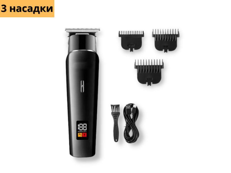 Професійна акумуляторна машинка для стрижки волосся тример з насадками XRPO GM-1113 чорна (40958-KM-1113), фото 1