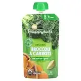 Happy Family Organics, Happy Baby, для детей от 6 месяцев, органическая брокколи и морковь с оливковым маслом