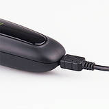 Професійна акумуляторна машинка для стрижки волосся тример XRPO V-015 USB чорна (40855-13420), фото 5