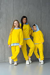 Дитячий костюм імітація для хлопчика та дівчинки Unisex жовтий на зріст від 116/122-152/158