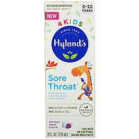 Hyland's, 4 Kids, Sore Throat, 2-12 Years, 4 fl oz (118 ml) в Украине