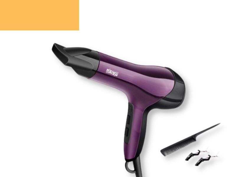 Фен професійний для волосся з насадкою та гребінцем DSP-30141 2000 Вт чорний (DSP-30141), фото 1