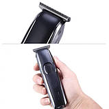 Професійна акумуляторна машинка для стрижки волосся з насадками  XRPO V-020 чорна (40950-V-020), фото 3