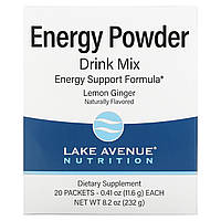 Lake Avenue Nutrition, Энергетическая порошковая смесь для напитков, 20 пакетиков по 11,6 г (0,41 унции) в в