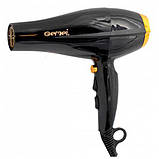 Фен професійний для волосся з насадкою GEMEI GM-1765 2800 Вт чорний (GM-1765), фото 3