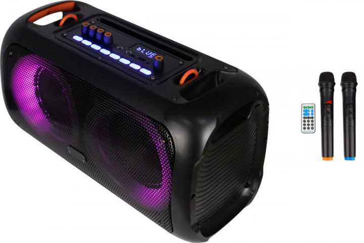 Портативна колонка XPRO TMS-6616 валіза 50Вт USB, SD, FM радіо, Bluetooth, радіомікрофон, ДК чорна (TMS-6616), фото 1