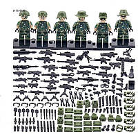Набор спецназ с полным комплектом оружия и амуниции 6 шт , спецназ, военные, мини человечки, конструктор