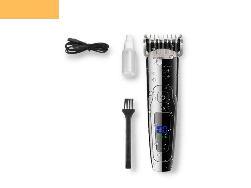 Професійна акумуляторна машинка для стрижки волосся з насадкою XRPO V-072 чорна (40953-V-072), фото 1