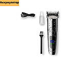 Професійна акумуляторна машинка для стрижки волосся з насадкою XRPO V-072 чорна (40953-V-072), фото 2