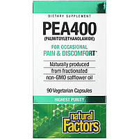 Natural Factors, PEA400, 90 вегетарианских капсул в Украине