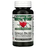 Kroeger Herb Co, Полные концентраты, гинкго билоба, 90 вегетарианских капсул в Украине