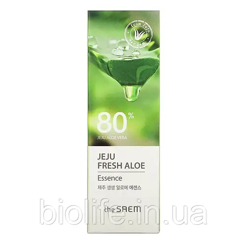 The Saem, Jeju Fresh Aloe, 80% алоэ вера, эссенция, 35 мл (1,18 жидк ...