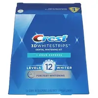 Crest, 3D Whitestrips, набір для вибілювання зубів, 1 година експрес, 20 смужок в Україні