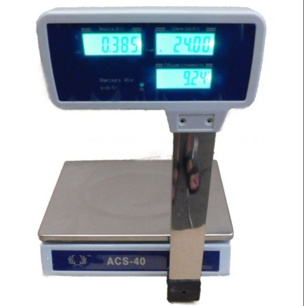 Точные электронные торговые весы со стойкой до 40кг. для торговли на рынке магазинные - фото 7 - id-p1895384374