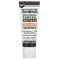 TheraBreath, Отбеливающий уголь + зубная паста Fresh Breath, Midnight Mint, 3,5 унции (100 г) в Украине