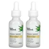 InstaNatural, набір для догляду за шкірою, сироватка з вітаміном С, 2 паковання, кожна по 30 мл (1 рідк. унція)