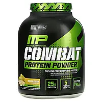 MusclePharm, Combat Protein Powder, протеїновий порошок, зі смаком бананового крему, 1814 г (4 фунта)