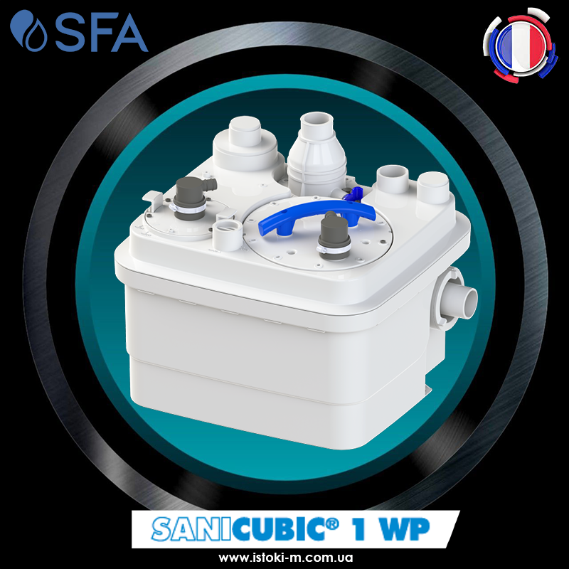 SANICUBIC 1 WP каналізаційна насосна станція з різальним механізмом SFA