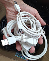 Дата-кабель удлинитель USB 2.0 с ферритовым кольцом (1 м)