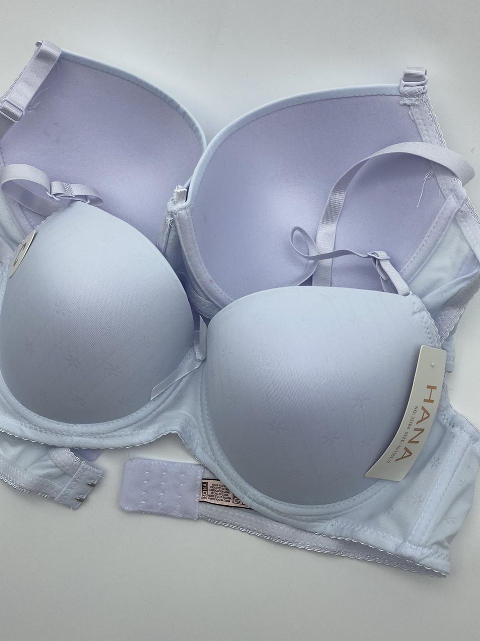 Бюстгальтер гладкий білий HANA чашка C 33104-2, фото 1