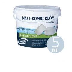 Таблетки для басейну MAX «Комбі хлор 3 в 1»Kerex 80004, 5 кг (Угорщина). Препарат для очищення від слизу, фото 1
