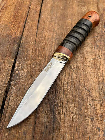 Ніж для важких робіт Мужик, шкіряні піхви в комплекті, фото 1