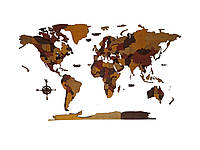 Карта Світу настінна 3D багатошарова в коробці 193*118 см Гранд Презент 48
