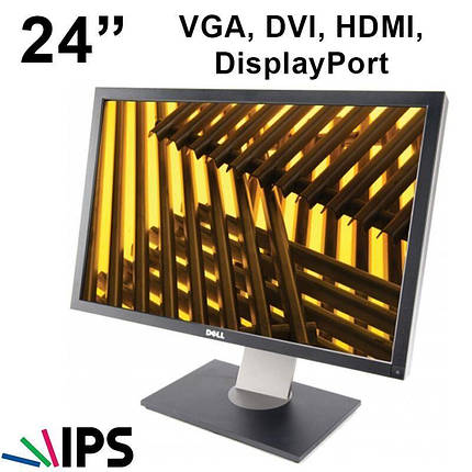 Монітор Dell UltraSharp U2410 / 24" (1920x1200) H-IPS / VGA, DVI, HDMI, DisplayPort, USB, фото 2