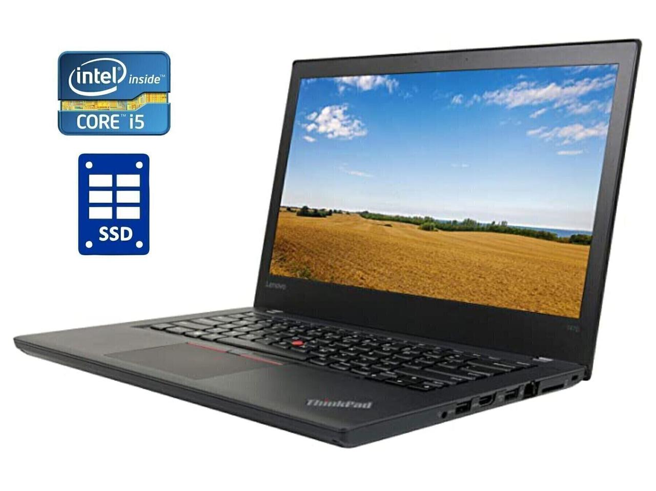 Ноутбук Б-клас Lenovo ThinkPad T470 / 14" (1920x1080) IPS Touch / Intel Core i5-7300U (2 (4) ядра по 2.6 —