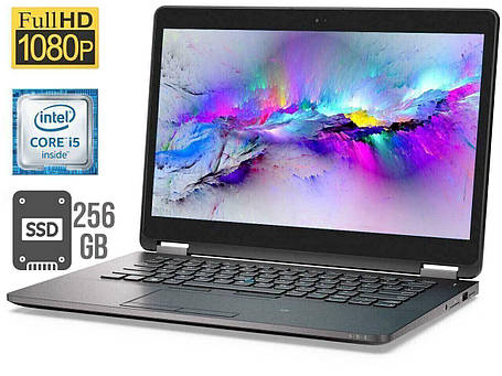 Ноутбук Dell Latitude E7470 / 14" (1920x1080) TN / Intel Core i5-6300U (2 (4) ядра по 2.4 — 3.0 GHz) / 16 GB, фото 2