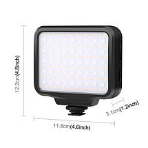 Студійне освітлення Puluz PU634 RGB, накамерне світло для фото та відео 2500-9900K, фото 5