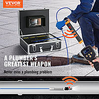 VEVOR труба камера инспекции камера канализации 1000TVL эндоскоп 30м промышленность 16GB SD карта 512 Гц