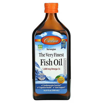 Carlson Norwegian The Very Finest Fish Oil 1,600 mg 500 мл, Апельсин